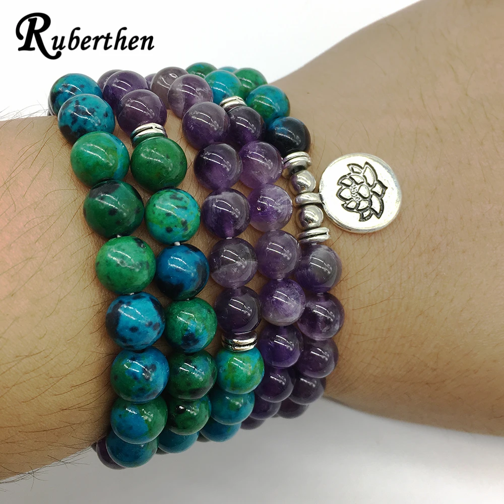 Ruberthen новый дизайн 2018 исцеление йогой браслет или ожерелье Феникс Ame thyst
