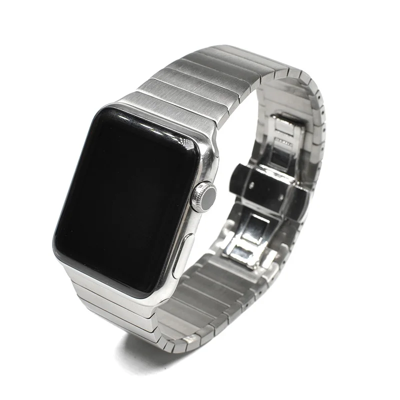 Ремешок из нержавеющей стали для Apple Watch 42 мм/38 мм iwatch 4 группа 44 мм 40 мм Бабочка Пряжка ремень браслет Apple watch 4 3 2 1