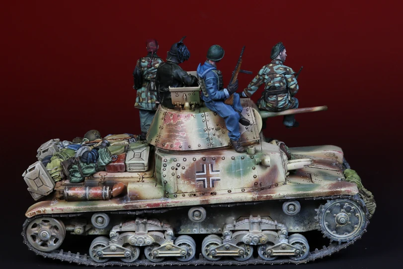 1/35 модельная фигурка из смолы разобранный Неокрашенный набор 00862 (посылка кой без