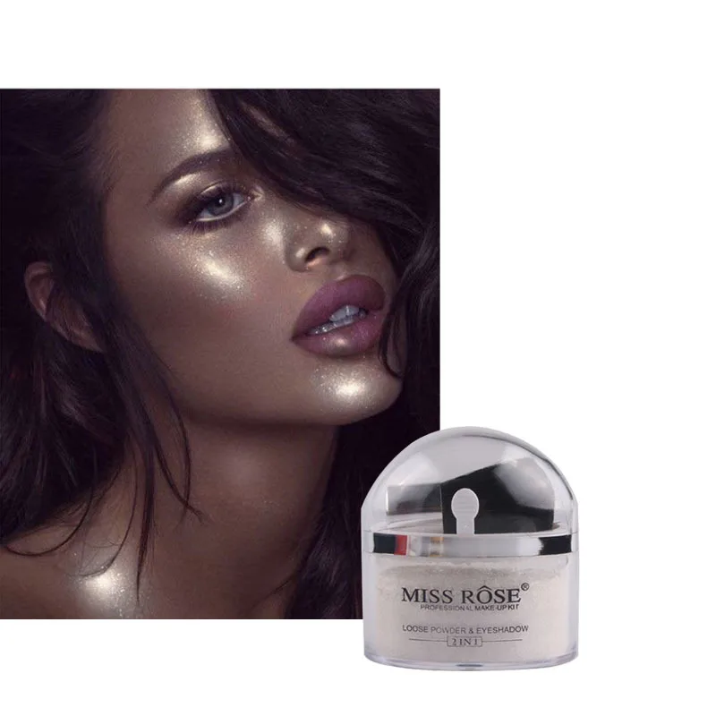 Очаровательные серебристые золотые блестящие тени для макияжа натуральный