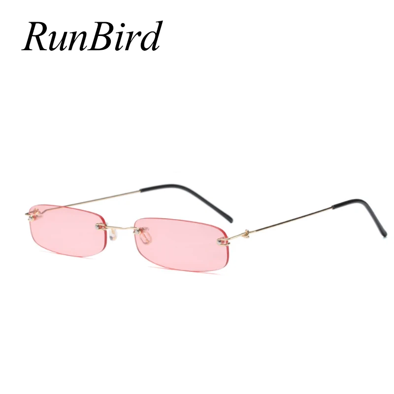 Мужские и женские солнцезащитные очки RunBird летние прямоугольные без оправы