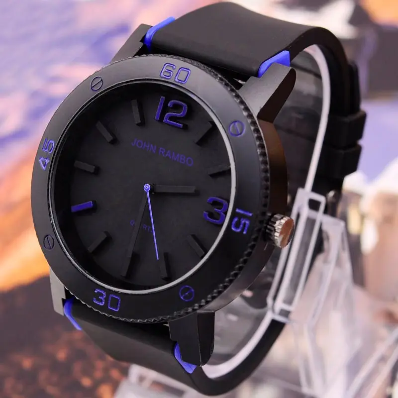 Big dial casual fashion watch men luxury brand analog sports military watches silicone quartz relogio masculino reloj hombre | Наручные