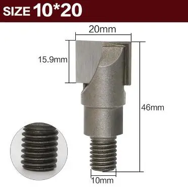 20mm Высокое качество 1 шт. 1/" хвостовик два винта замок резьбовые фрезы Фрезерный резак ЧПУ Деревообрабатывающие инструменты для очистки нижней части фрезы - Длина режущей кромки: 20mm