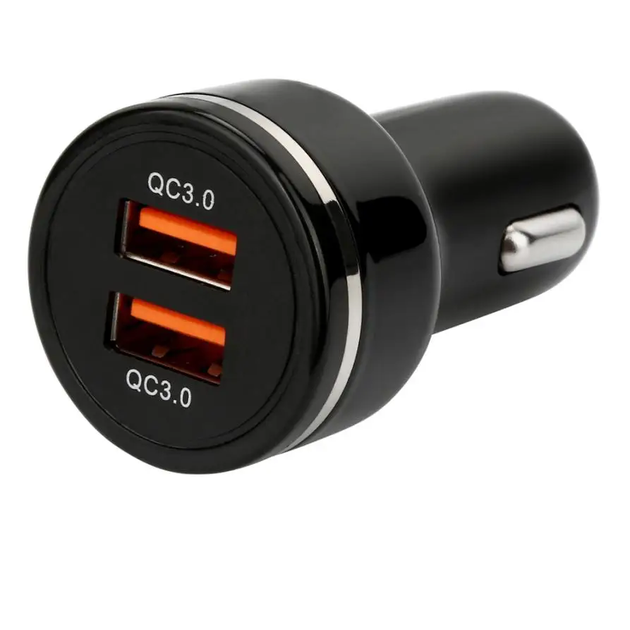 ФЭСТ отправки автомобиля телефон Зарядное устройство Dual Usb Qc 3 0 быстрая зарядка