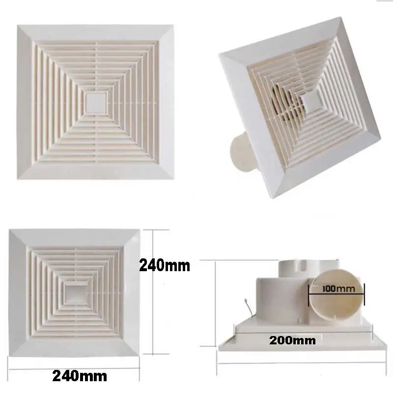 240x240mm9.4inch 220V Вытяжной вентилятор 12 дюймов 11 ventilador настенный вытяжной дома Ванная комната Кухня аэрационный проем экстрактор de aire - Цвет: 240x240mm9.4inch