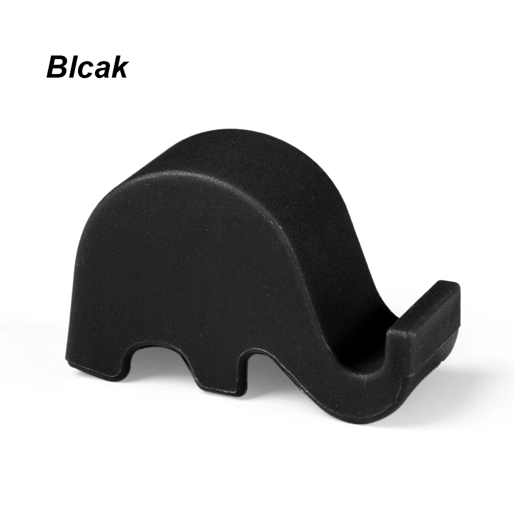 Black 1 шт. Универсальный мини-Слоник, настольный держатель для смартфона, подставка для телефона, держатель для мобильного телефона, планшетов, кронштейн, высокое качество - Цвет: Black