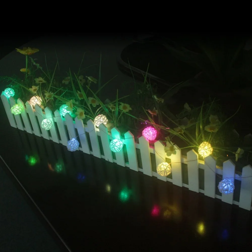 LumiParty горячее праздничное освещение 20 светодиодов 5 м цвет ротанговый шар