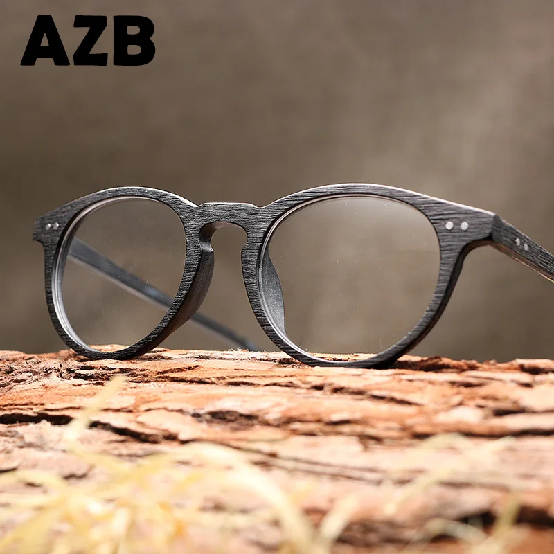 Винтажные деревянные Рецептурные очки AZB для мужчин и женщин фотохромные с