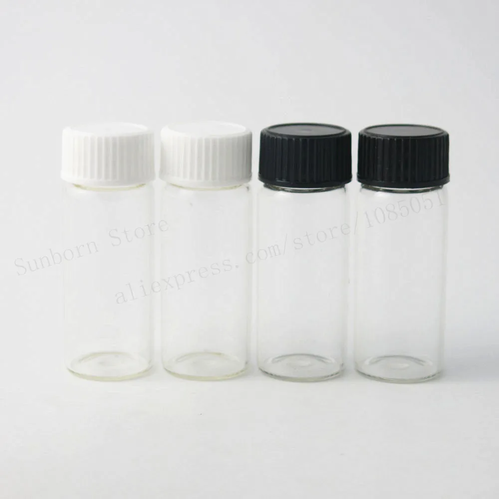 

Wholesale 2000pcs/lot 15ml Clear Empty Small Glass Vials With Plastic Screw Cap 1/2oz Transparent Glass Test Refillable Bottle