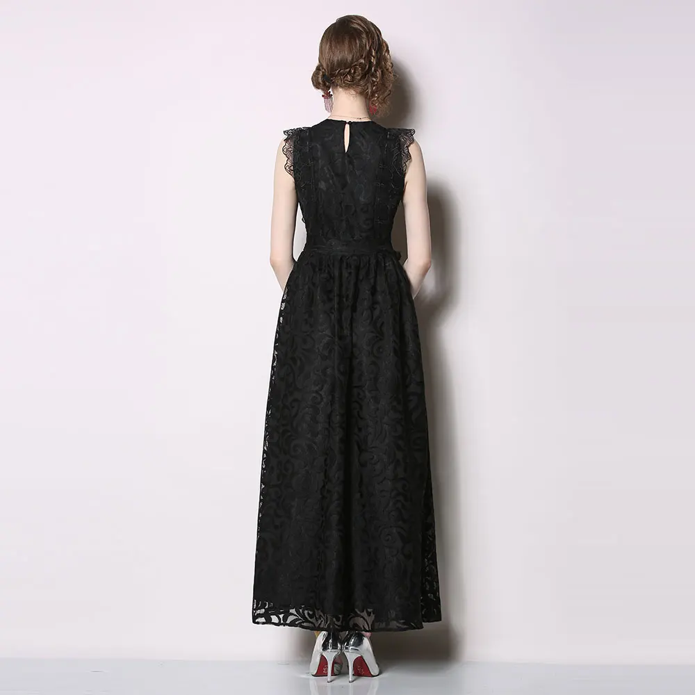 Женское длинное кружевное платье Borisovich элегантное вечернее без рукавов в