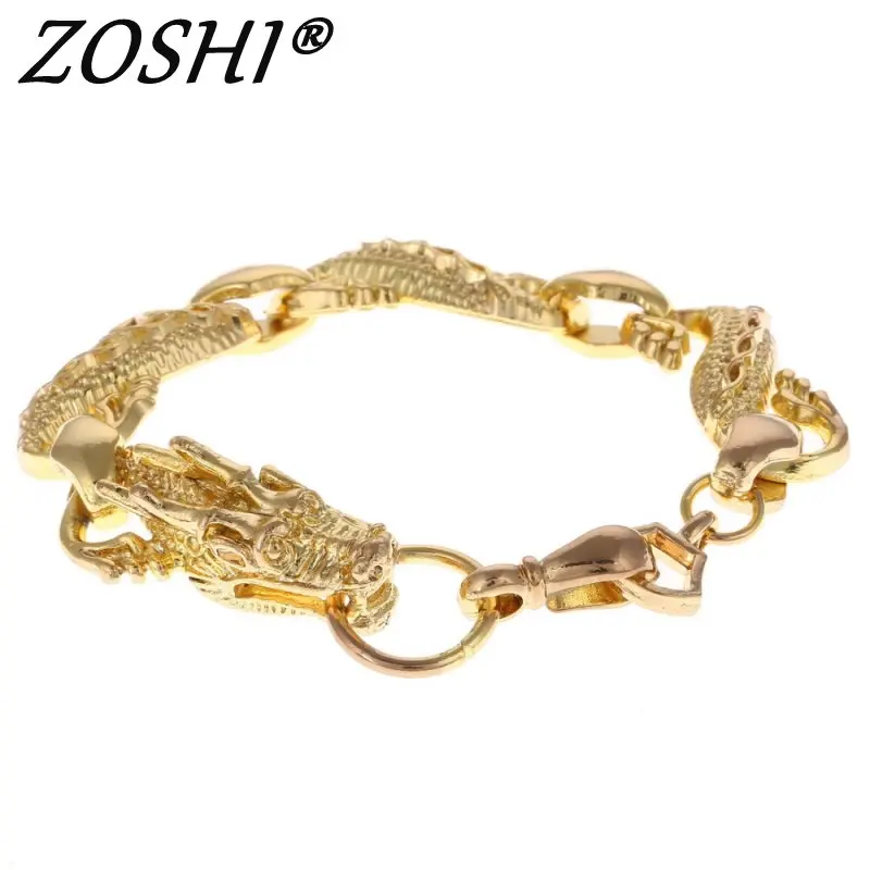 Женский и мужской браслет ZOSHI в стиле панк с золотым Драконом|charm fasteners|charm it