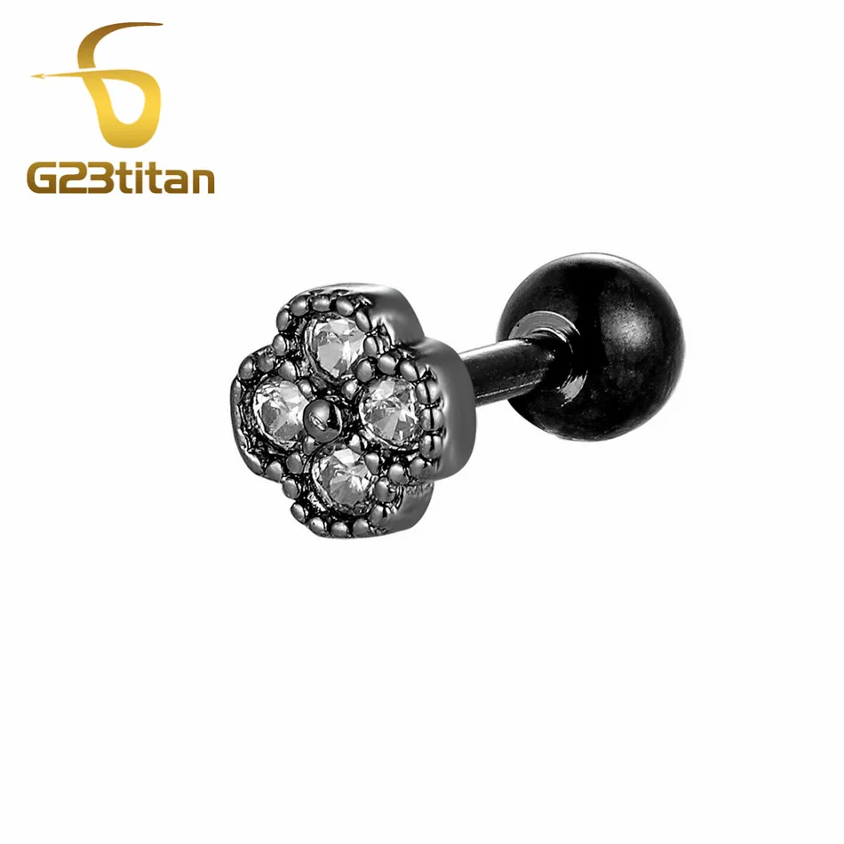 ear piercing Хрящ Уха Сережки для пирсинга 16 г хирургические стальные сережки хрустальные спирали для пирсинга ушной раковины Женские аксессуары украшения для тела - Окраска металла: ear piercing