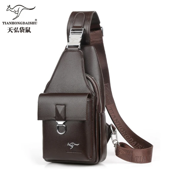 Мужская сумка мессенджер из искусственной кожи на плечо 2018|bags with|chest bagmessenger bag |