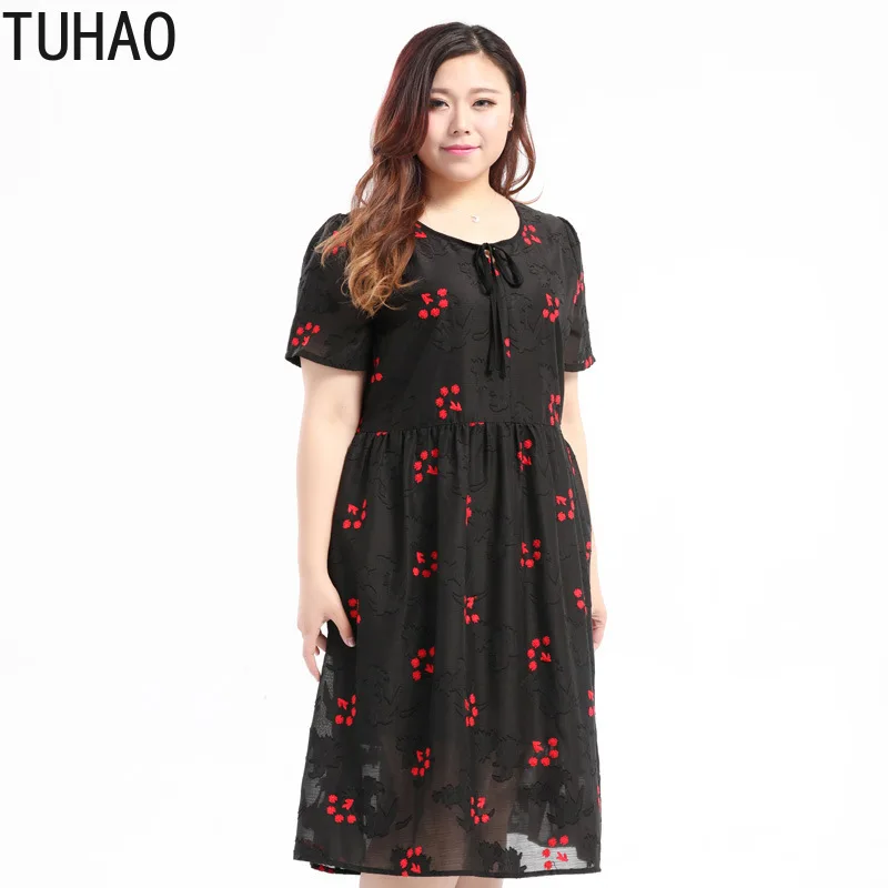Женские офисные платья TUHAO элегантные вечерние размера плюс 10XL 9XL 8XL 6xl 5xl летние с