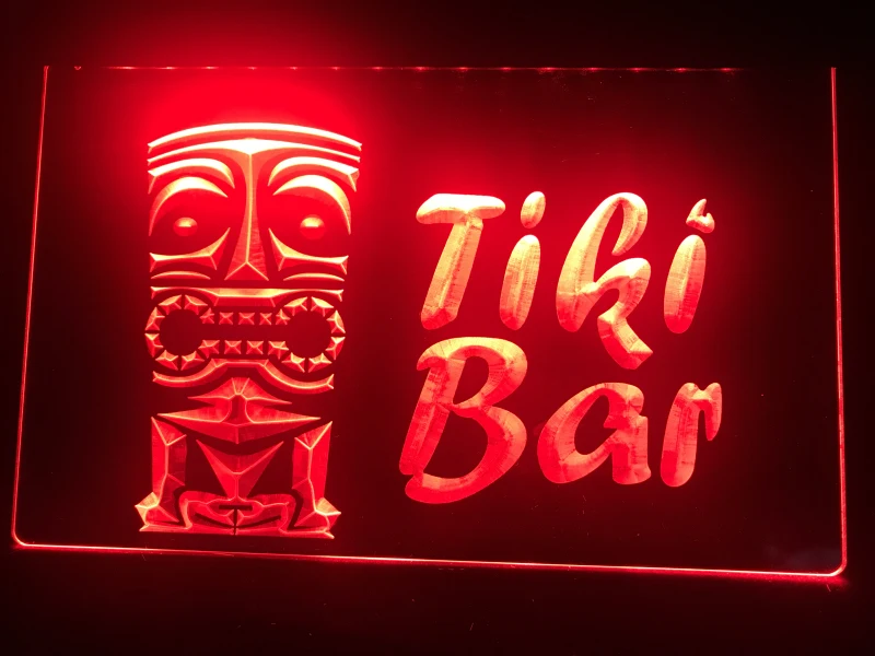 I298 Новинка! Лучшая барная маска Tiki светодиодная неоновая вывеска для паба