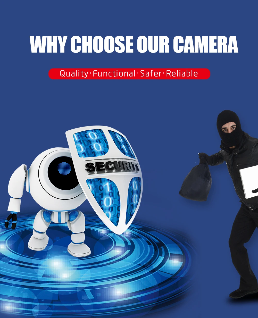 WANSCAM K54 1080P WiFi Беспроводная ip-камера FHD с автоматическим отслеживанием лица PTZ Pan Tilt 4X Zoom 2 Way Аудио CCTV наружная SD карта IR 50 м