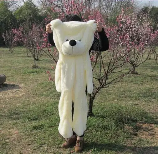 Прямая поставка 80 см полуготовый плюшевый мишка шкуры пальто Бесплатная