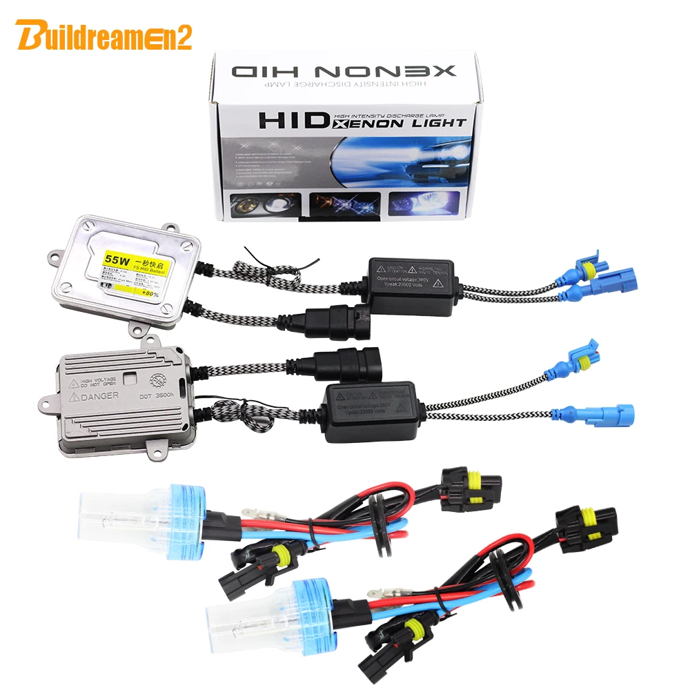 Buildreamen2 9005 HB3 H10 55 Вт автомобильный фонарь HID ксенон комплект лампы переменного