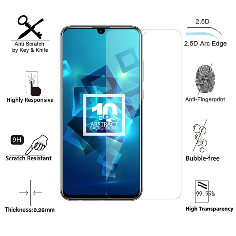 Защитное стекло WHaY для Huawei P Smart 2019 защита экрана 9H 2.5D очки|Защитные стёкла и