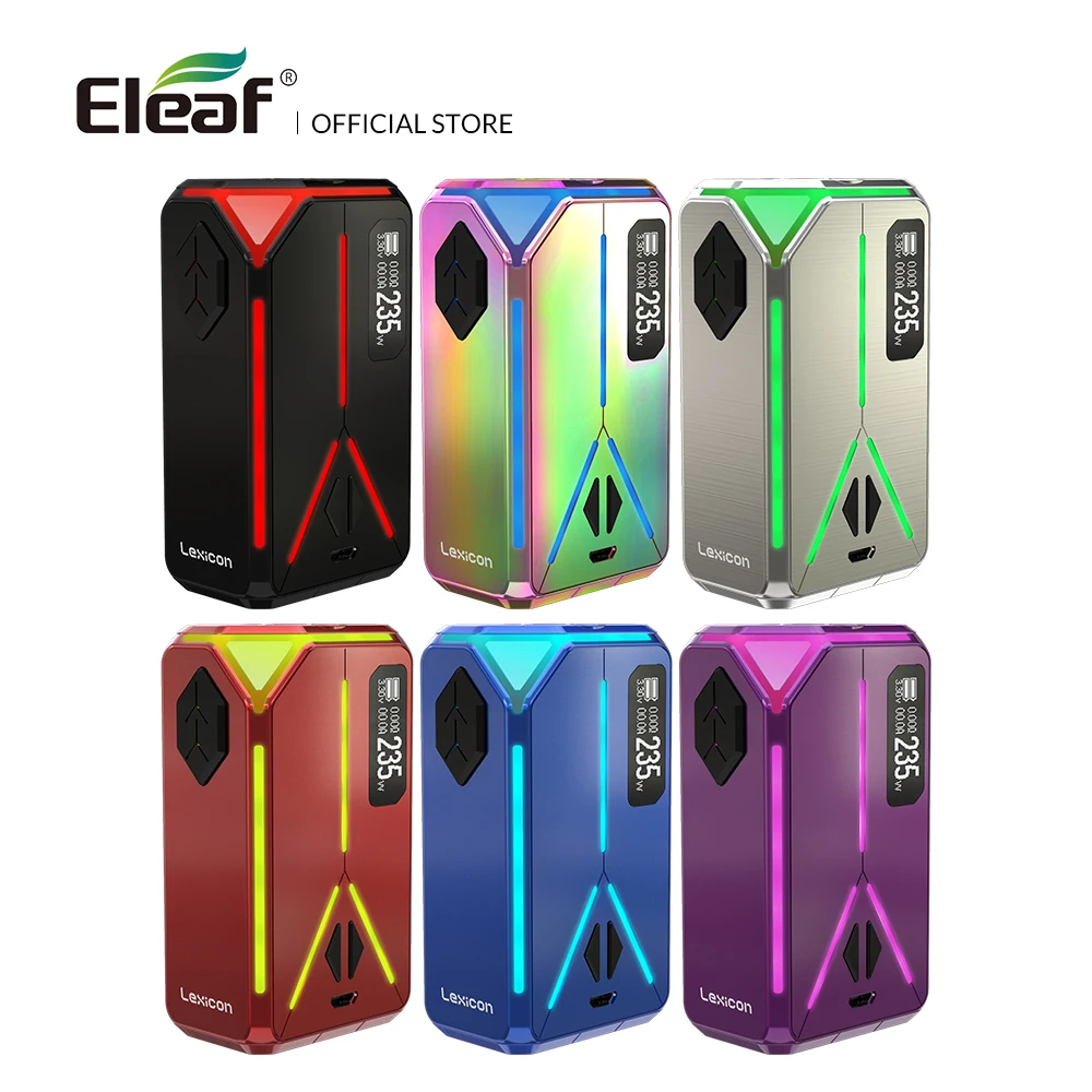 Оригинальная электронная сигарета Eleaf Lexicon Mod с двумя аккумуляторами 18650 макс.