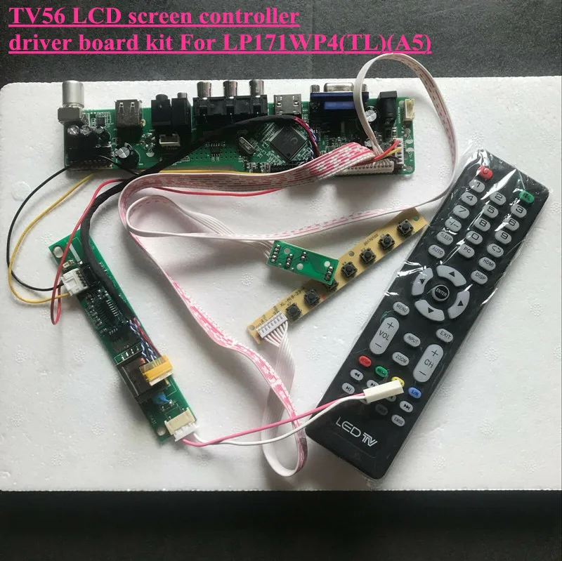 ЖК драйвер платы ТВ+ HDMI+ VGA+ CVBS+ USB комплект плата контроллера для LP171WP4(TL)(A5) экран т. VST56 доска