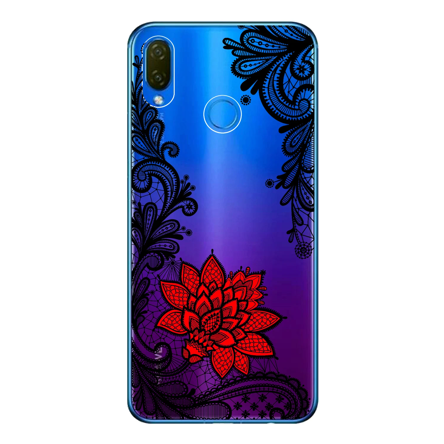 Мягкий чехол из ТПУ для Huawei Nova 3i прозрачный силиконовый 6 3 дюйма милый кружевной