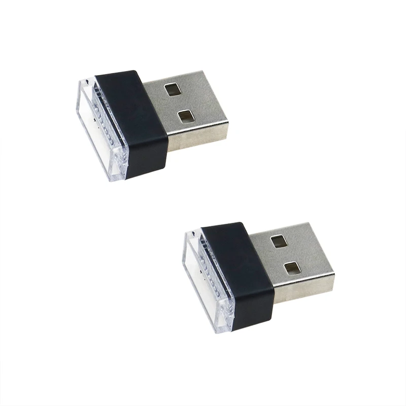 6 шт., 5 В, USB светодиодный светильник, декоративная автомобильная лампа, аварийное освещение, портативная Универсальная автомобильная лампа Красного/синего/белого цвета
