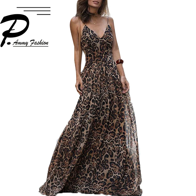 2018 Новое большое шифоновое платье с v-образным вырезом и бретельками в стиле