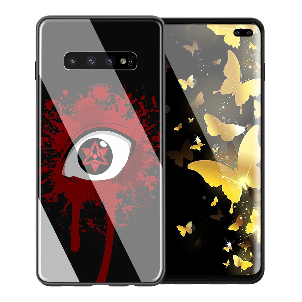 TG10 Yimaoc как у героя мультфильма Саскэ Наруто Стекло чехол для samsung Galaxy S7 S8 S9 S10 Plus, Note 8, 9, 10, A50 A20 A10 A70 - Цвет: TG10