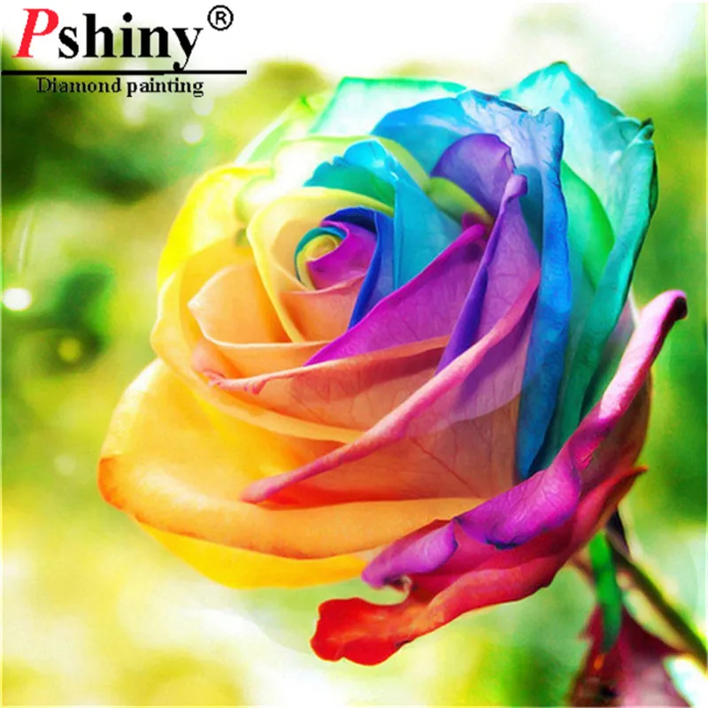 PSHINY 5D DIY Алмазная вышивка продажа синие розы цветы картины из кристаллов полная