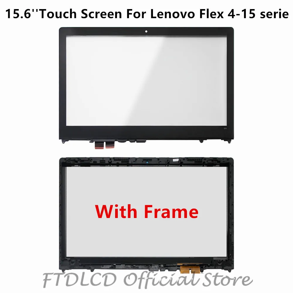FTDLCD 15 6 ''Замена Сенсорный ноутбук дигитайзер Переднее стекло + рамка для Lenovo Flex