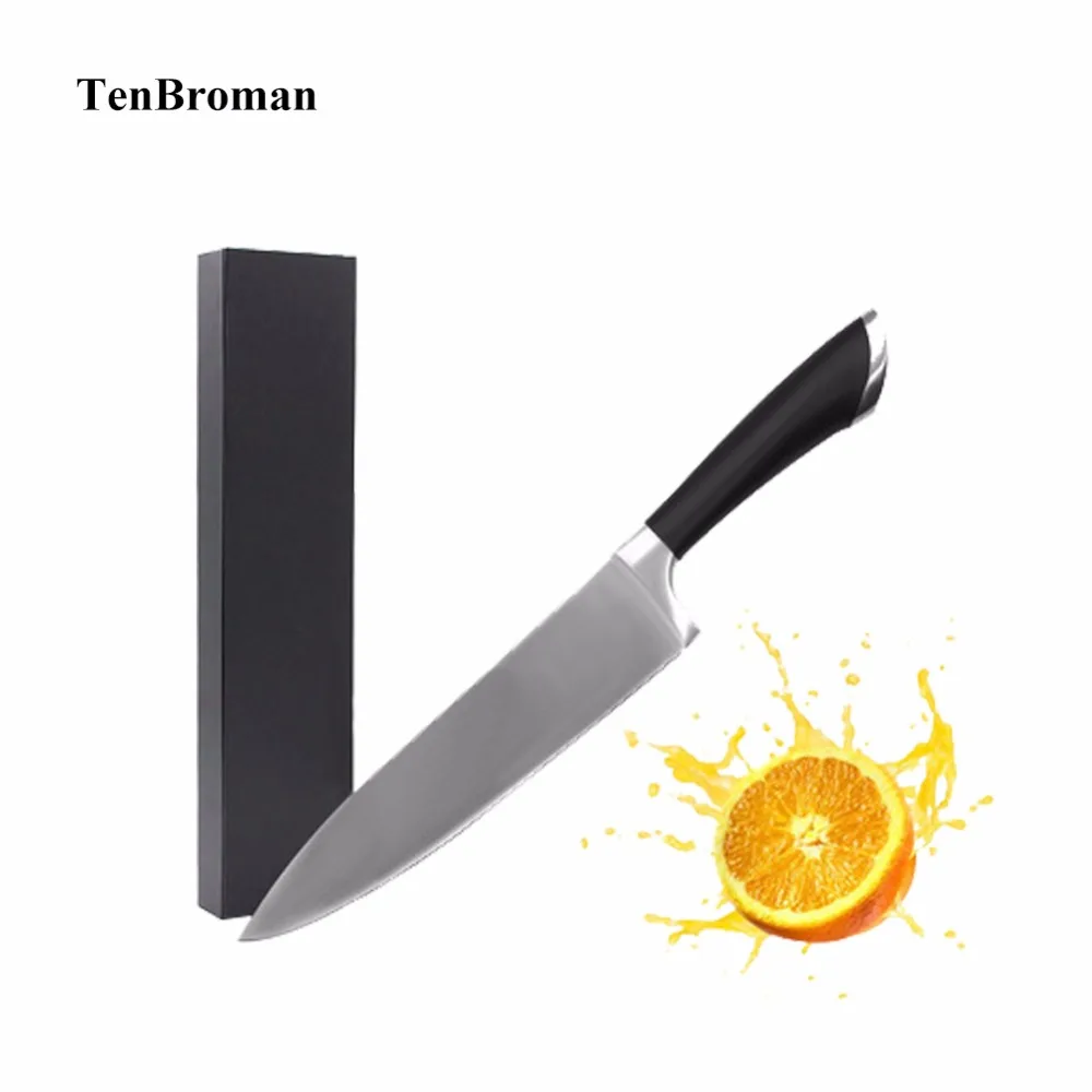 Кухонный нож шеф повара TENBROMAN из нержавеющей стали в японском стиле для резки