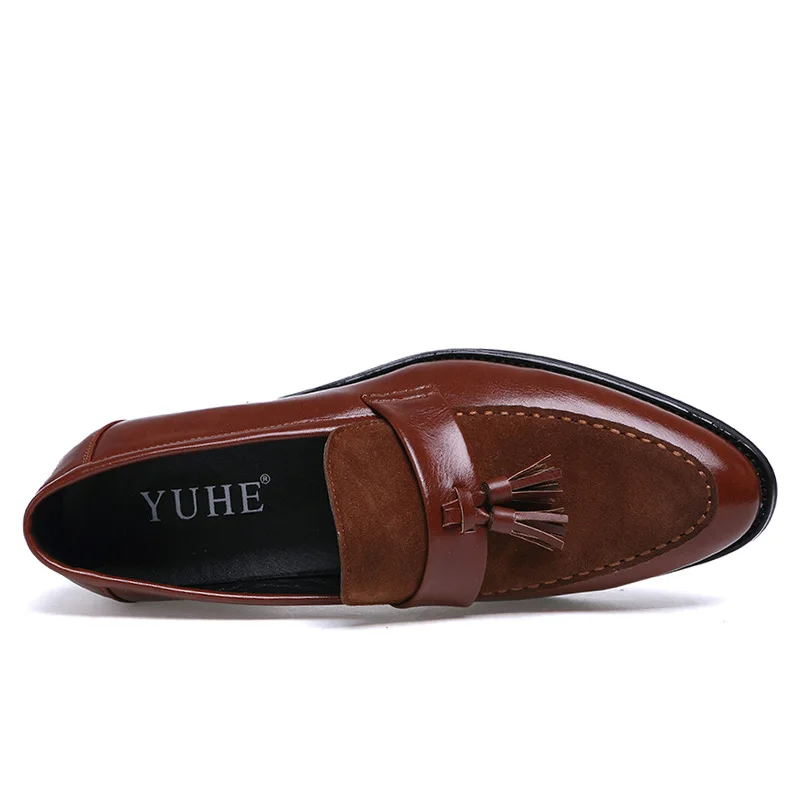 FIXSYS/Новинка Современные мужские лоферы с кисточками Мужские туфли оксфорды