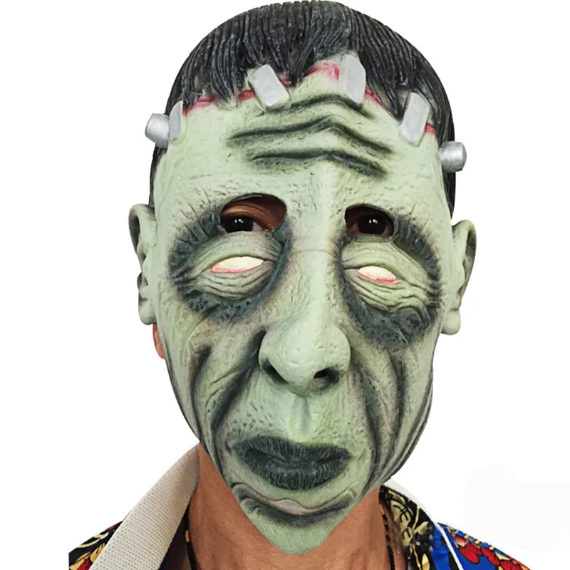 Страшные маски с внешним видом латексная маска для взрослых Scrunchy чрезвычайно