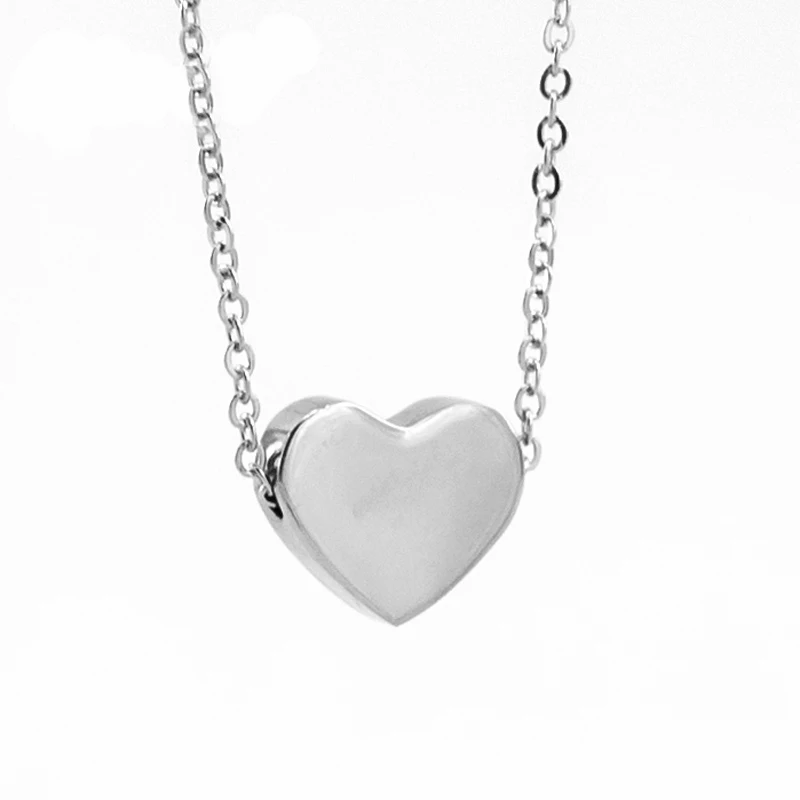 Ожерелье из нержавеющей стали 100% в форме сердца мини очаровательная подвеска с