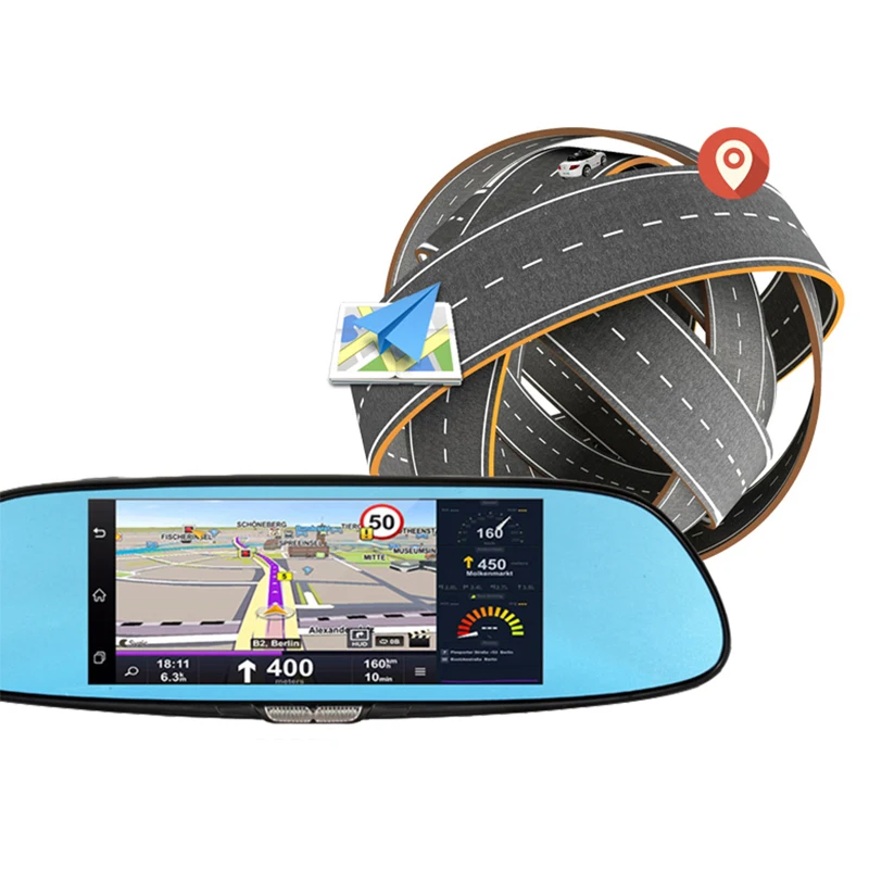 Camlive 7 &quot3g видеорегистратор Автомобильный gps Bluetooth навигация двойная камера HD1080P
