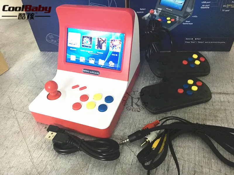 Coolbaby RS-07 4 3 дюйма цветной экран высокой четкости мини ручной аркадный двойной