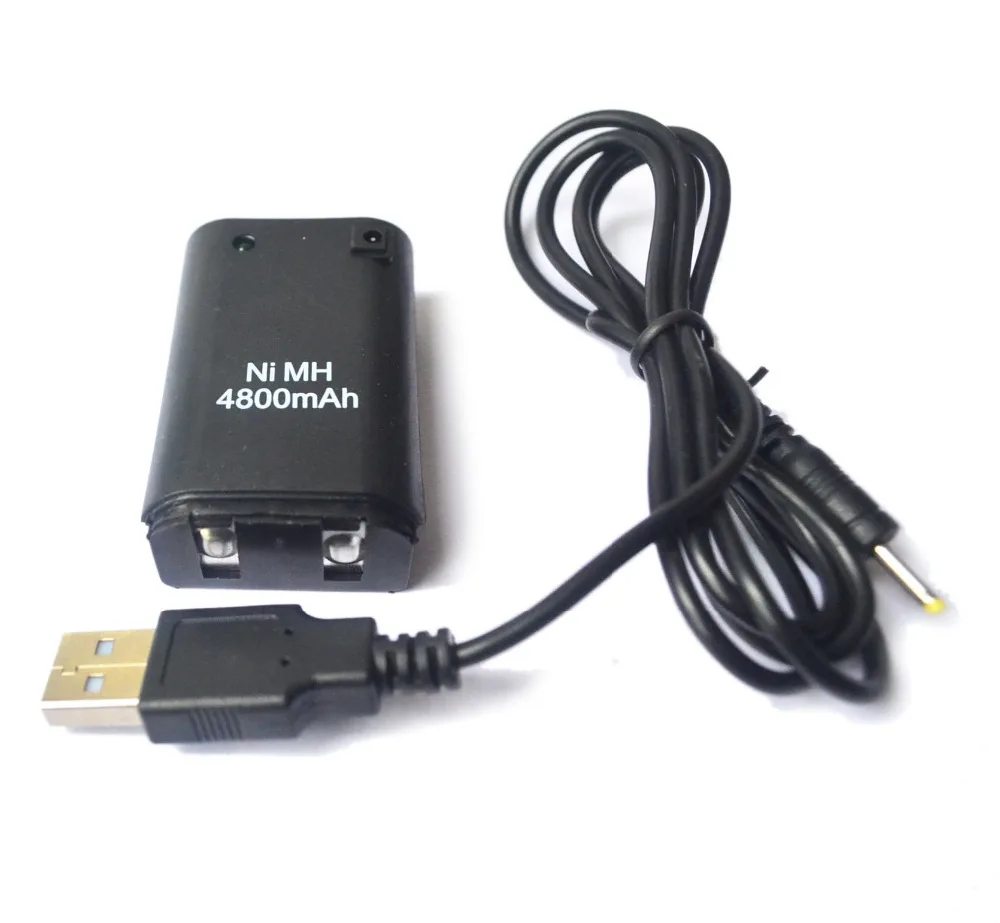 2 аккумулятора 4800 мАч + USB кабель для зарядного устройства Xbox 360 беспроводной