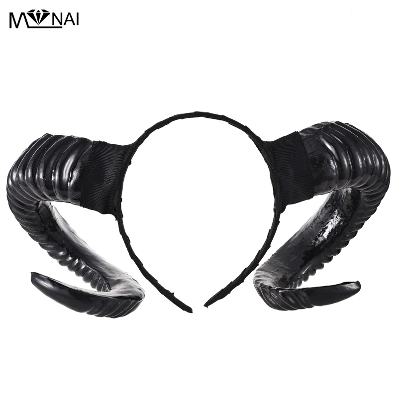 Женский готический костюм в стиле стимпанк повязка на голову с овечьими рожками