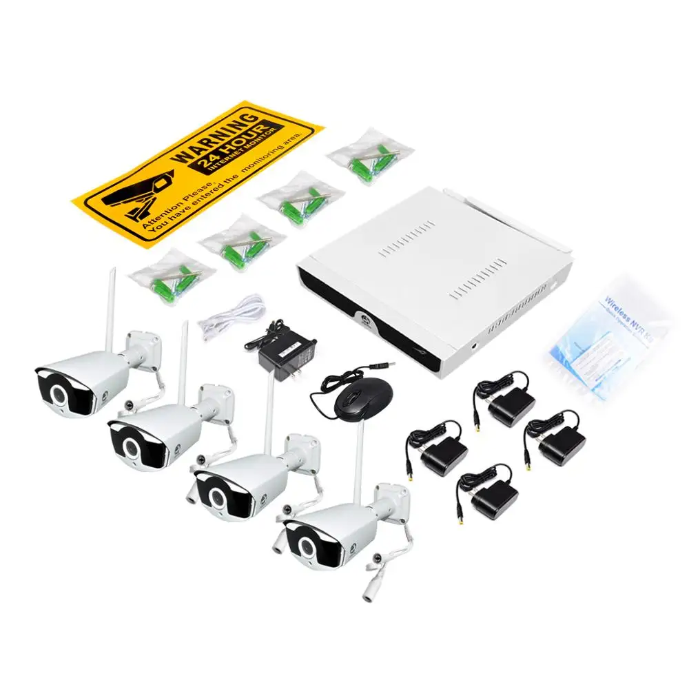 Jooan 4CH Беспроводной CCTV Системы 1080P 1 ТБ 2 ТБ 8CH 2MP NVR POE IP IR-CUT наружного видеонаблюдения Камера IP безопасность Системы системы видеонаблюдения