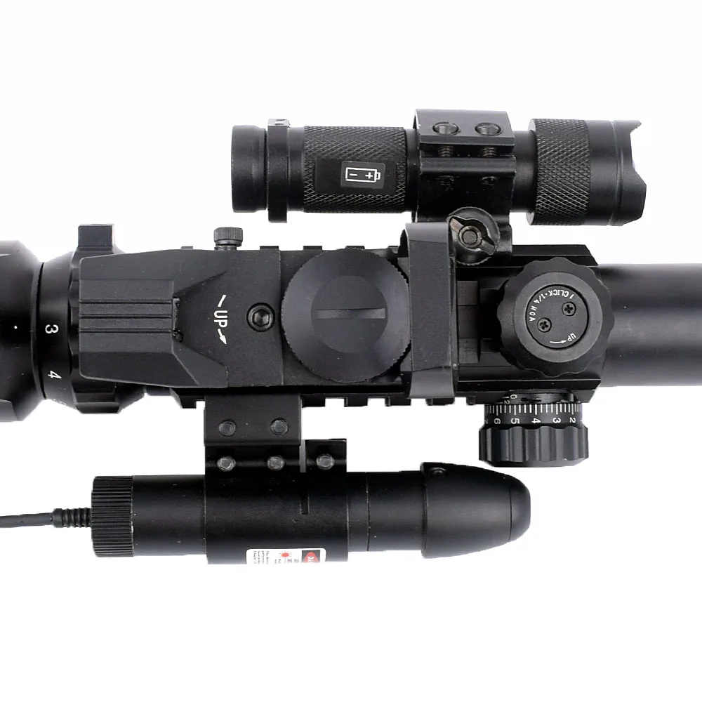 Тактический охотничий HD оптический прицел 3-9x40 с 3-мя боковыми направляющими Picatinny