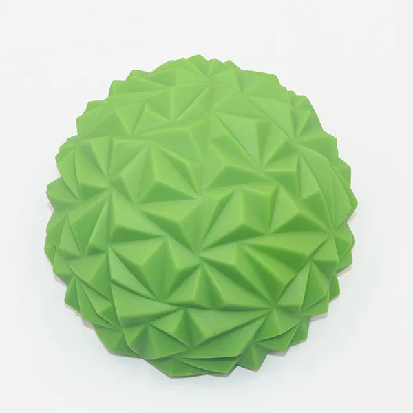 green ПВХ йога половина мяч для массаж тела, ног точка половина мяч шаговые камни для малышей баланс мяч тренировочные аксессуары для пилатеса - Цвет: green