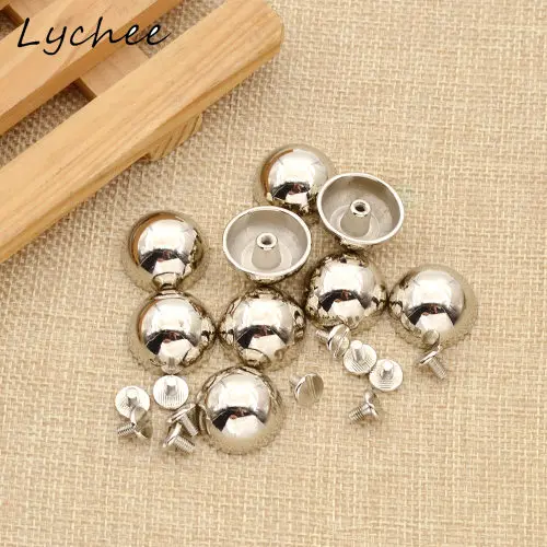 20mm Lychee 10 шт. круглая металлическая заклепка в форме гриба винтовые кнопки для одежды женская сумка украшения для самодельного изготовления заклепки аксессуары - Цвет: 20mm