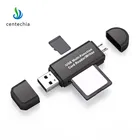 Считыватель смарт-карт Centechia 4 в 1 для android, картридер otg, USB 2,0, Micro USB (тип B), слот для SDMMC, слот для Micro SDTF
