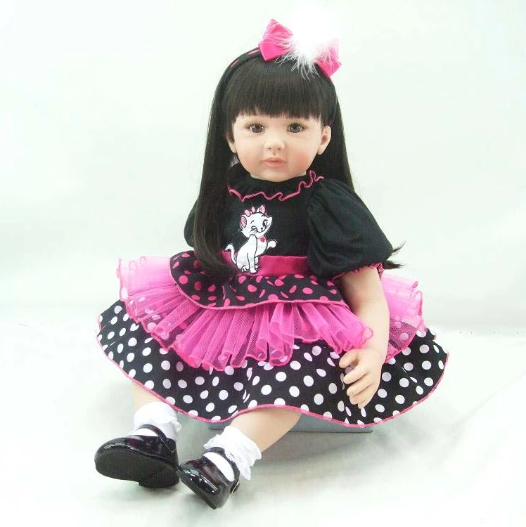 

24inch girl doll reborn realistic newborn babies silicone reborn dolls toys soft touch bebes reborn menino child gift toy dolls