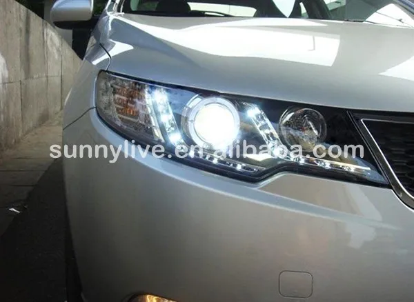 Для KIA Forte Cerato светодиодный фары «ангельские глаза» 2009 до 2011 год LDV1