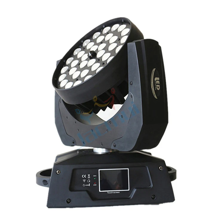 Светодиодный светильник для мытья с зумом 36*18 Вт Led RGBWA + UV Moving Head Light сенсорный