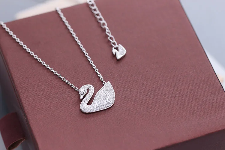 Silverwill бренд 925 серебряные ювелирные изделия ожерелье прозрачный с