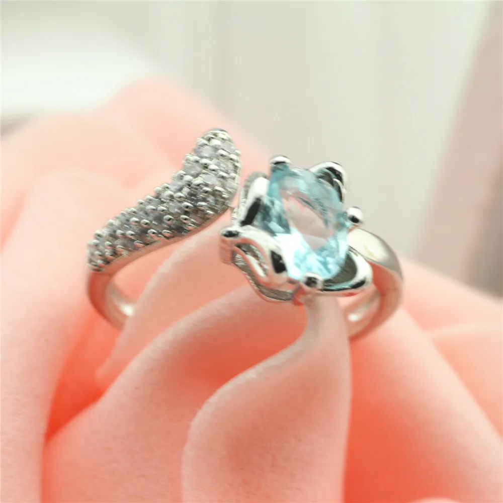 Кольцо из стерлингового серебра 925 пробы Женское кольцо можно регулировать