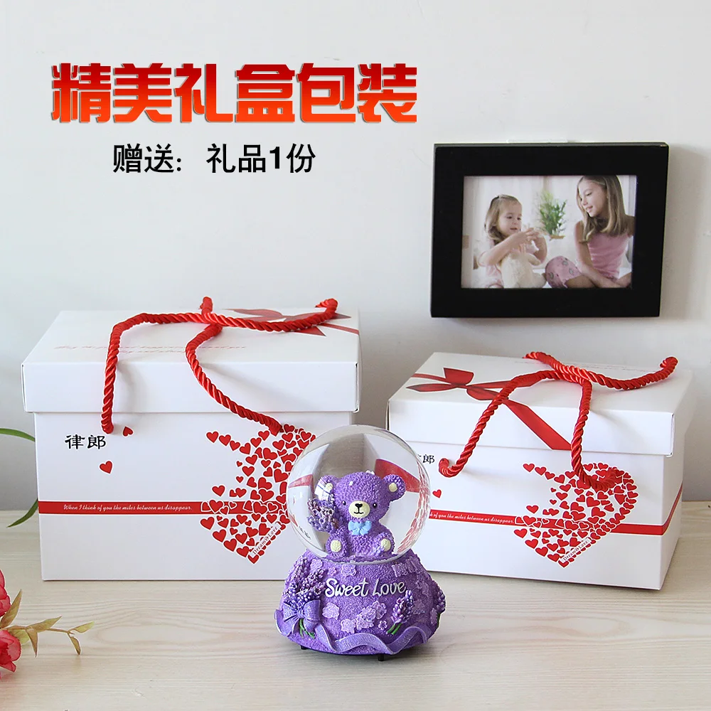 XXXG Рождественский светильник Снежная музыкальная шкатулка в виде хрустального